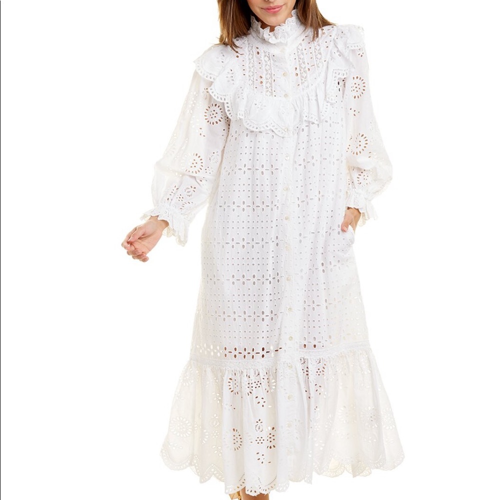 LoveShackFancy Elspeth lace maxi dress